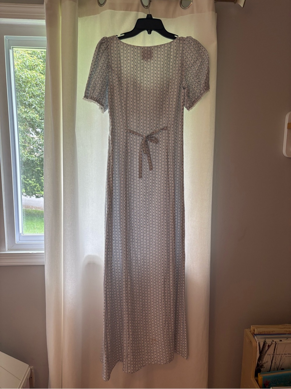 Reformation Cherise Linen Puff-Sleeve Light Blue Maxi Dress - Picture 11 of 15